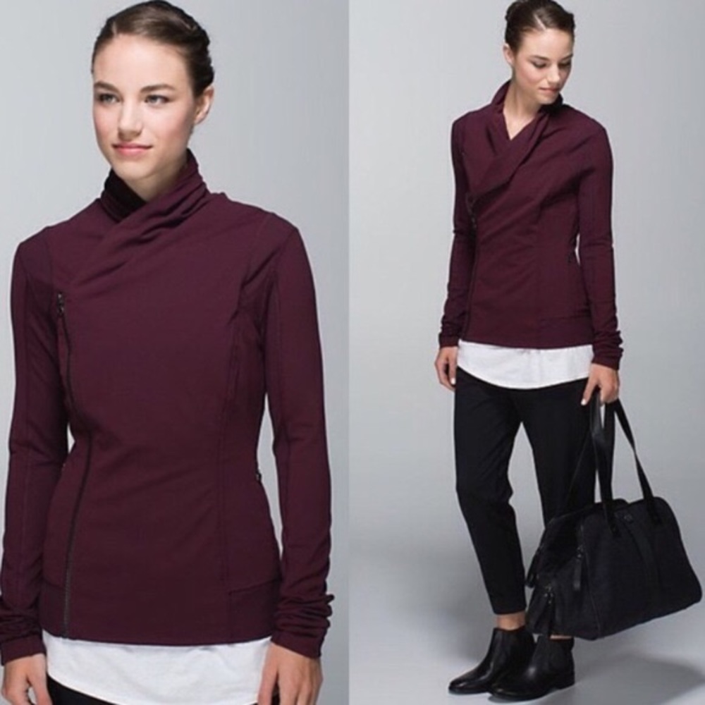 🍋 Lululemon Bkati Jacket size 10 Bordeaux Drama